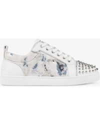 Christian Louboutin - Louis Junior Orlato Studded Leather Low-top Trainers - Lyst