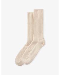 The White Company - Ribbed Mid-Calf Cashmere Bed Socks - Lyst
