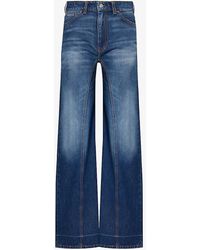 Victoria Beckham - Bianca Straight-leg High-rise Denim Jeans - Lyst
