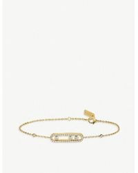 Messika - Baby Move 18ct -gold And Pave Diamond Bracelet - Lyst