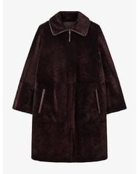 JOSEPH - Caspian Reversible Shearling And Leather Coat - Lyst