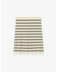 Claudie Pierlot - Striped Ribbed Knitted Mini Skirt - Lyst
