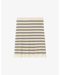 Claudie Pierlot - Striped Ribbed Knitted Mini Skirt - Lyst