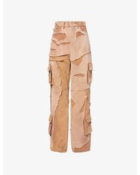 Who Decides War - Unearthed Wide-Leg Denim Cargos Jeans - Lyst