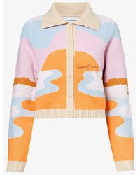 House Of Sunny - Sunrise Tripper Graphic-pattern Knitted Cardigan - Lyst