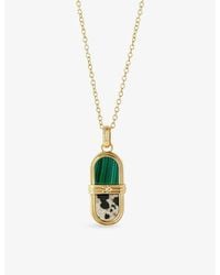 Astley Clarke - X Laura Jackson Pendant 18Ct-Plated 925 Sterling-Silve,R Malchite & Dalmatian Jasper Necklace - Lyst