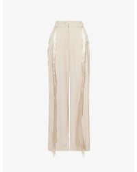 Rebirth - Fringed Straight-Leg Woven Trousers - Lyst