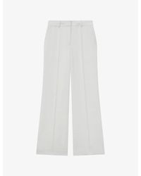 Reiss - Sienna High-rise Wide-leg Crepe Trousers - Lyst