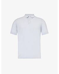 Eleventy - Ribbed-trim Regular-fit Cotton Polo Shirt X - Lyst