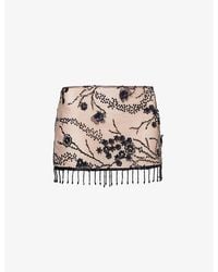 Jaded London - Ellora Beads-And Sequin-Embellishment Woven Mini Skirt - Lyst