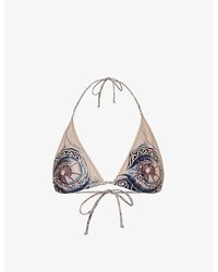 Jean Paul Gaultier - Soleil Printed Bikini Top - Lyst