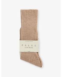 FALKE - Cosy Wool Ribbed Knit Socks - Lyst