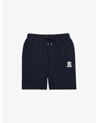 Reiss - Levin Logo-Embroidered Cotton Shorts - Lyst