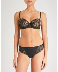 Simone Perele - Wish Stretch-tulle And Lace Underwired Half-cup Bra - Lyst