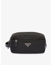Prada - Re-nylon And Saffiano Leather And Recycled-polyamide Travel Bag - Lyst