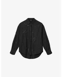 AllSaints - Gemi Long-Sleeved Cotton Shirt - Lyst