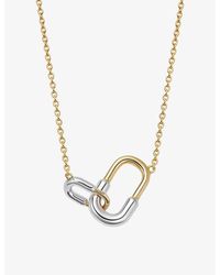 Astley Clarke - Aurora U-hoop Link 18ct Gold-vermeil And Sterling-silver Necklace - Lyst