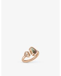 Chopard - Happy Hearts 18Ct Rose- 0.04Ct Diamond And Mother-Of-Pearl Ring - Lyst