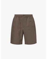 Emporio Armani - Icon Seersucker Woven Bermuda Shorts - Lyst
