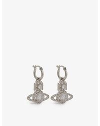 Vivienne Westwood - Norabelle Brass And Cubic Zirconia Hoop Earrings - Lyst