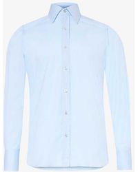 Tom Ford - Straight-point-collar Slim-fit Cotton-poplin Shirt - Lyst