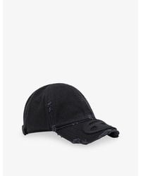 DIESEL - Distressed Logo-Patch Cotton-Twill Cap - Lyst