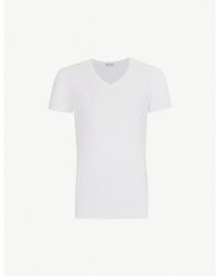 Hanro - Cotton Superior Cotton-blend T-shirt - Lyst