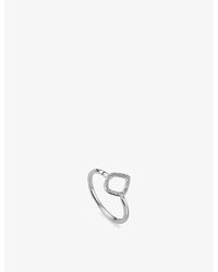 Monica Vinader - Riva Mini Kite Sterling- And 0.025 Diamond Stacking Ring - Lyst