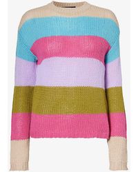 Weekend by Maxmara - Palco Striped Cashmere Sweater - Lyst
