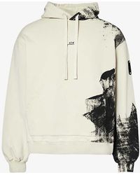 A_COLD_WALL* - Brushstroke Abstract-print Cotton-jersey Hoody - Lyst
