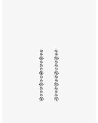 Sif Jakobs - Sardinien Lungo Grande Rhodium-Plated Sterling And Cubic Zirconia Drop Earrings - Lyst