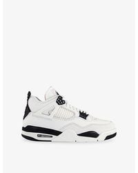 Nike - Air 4 Retro Leather And Mesh Trainers - Lyst