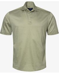 Eton Casual Cotton And Linen-blend T-shirt - Green