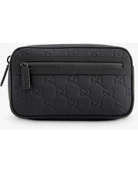 Gucci - Monogram-debossed Leather Belt Bag - Lyst