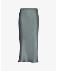 Anine Bing - Bar High-rise Silk Midi Skirt - Lyst