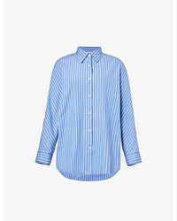 Dries Van Noten - Stripe-print Long-sleeve Cotton-poplin Shirt - Lyst