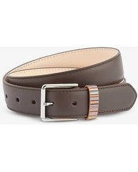 Paul Smith - Stripe-pattern Leather Belt - Lyst