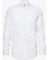 Paul Smith - Pleated-bib Regular-fit Cotton-poplin Shirt - Lyst