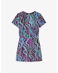 Maje - Graphic-pattern Sequin Mini Dress - Lyst