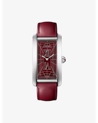 Cartier - Tank Américaine Large Model, And Leather Automatic Watch - Lyst