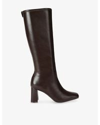 Carvela Kurt Geiger - Rometta Faux-Leather Heeled Knee-High Boots - Lyst