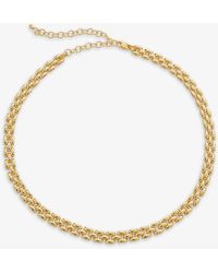 Monica Vinader - Doina Recycled 18ct Yellow Gold-plated Vermeil Sterling-silver Chain Necklace - Lyst