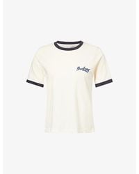 Barbour - Madeline Embroidered-Logo Cotton T-Shirt - Lyst