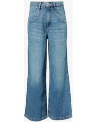 FRAME - The Skater Wide-leg High-rise Recycled-denim Jeans - Lyst