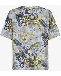 Etro - Print-embellished Cotton-jersey T-shirt - Lyst
