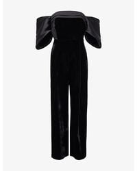 Phase Eight - Angelica Bardot-Neck Velvet Jumpsuit - Lyst