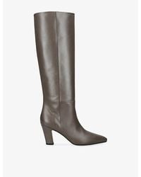 Aeyde - Silva 75 Leather Heeled Knee-High Boots - Lyst