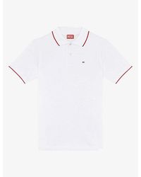 DIESEL - Contrast-Trim Cotton Polo Shirt - Lyst