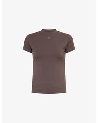 The Couture Club - Sculpting Emblem Round-Neck Stretch-Woven T-Shirt - Lyst