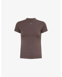 The Couture Club - Sculpting Emblem Round-Neck Stretch-Woven T-Shirt - Lyst
